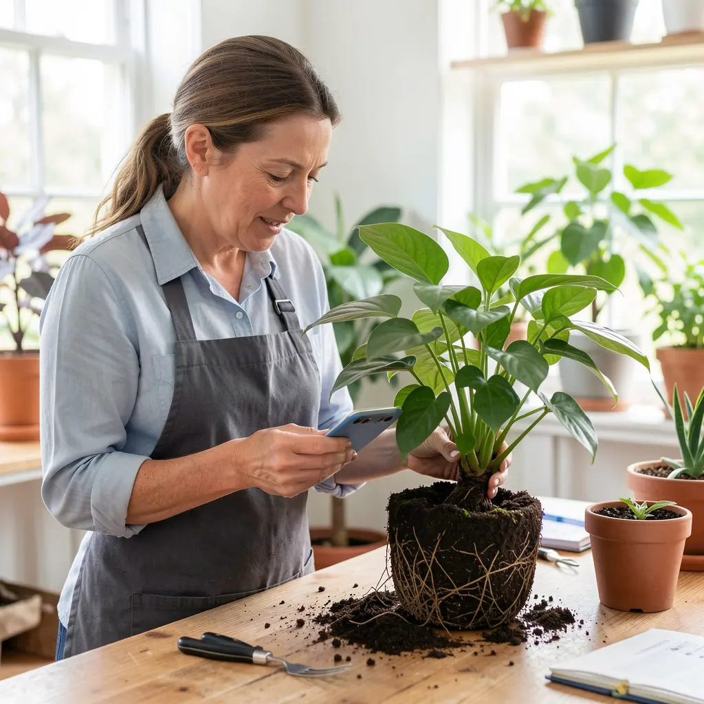 Plant specialist providing consultation